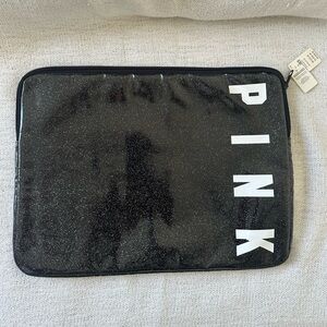 Black Glitter PINK Laptop Sleeve